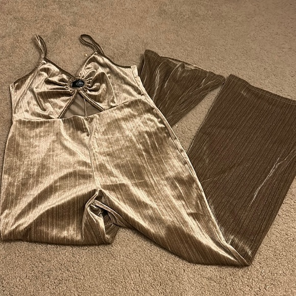 Cider Pants & Jumpsuits Cider Velvet Jumpsuit Xl Poshmark